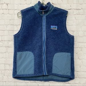 Patagonia Kid’s Original Retro-X Fleece Vest Blue
